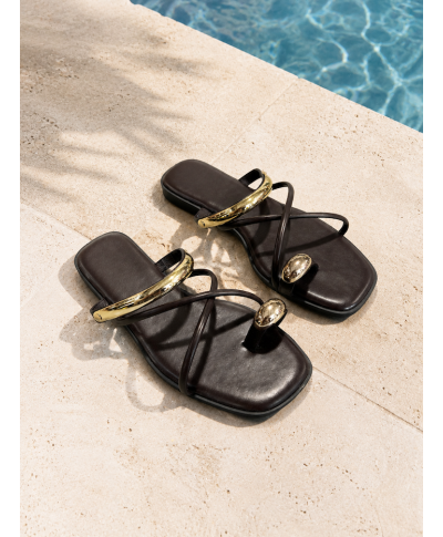 SANDALES BIJOUX MARRONS