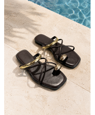 SANDALES BIJOUX MARRONS