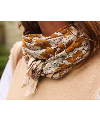 FOULARD LUREX CAMEL - SO FAMILY