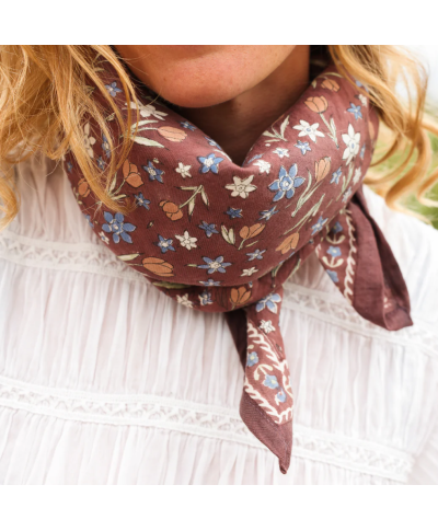 FOULARD BOMBAY AUBERGINE - SO FAMILY