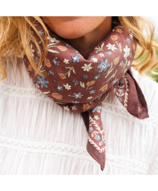 FOULARD BOMBAY AUBERGINE - SO FAMILY