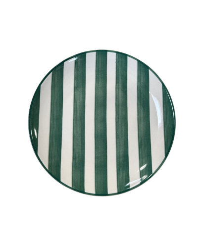 GRANDE ASSIETTE RAYURE VERTE