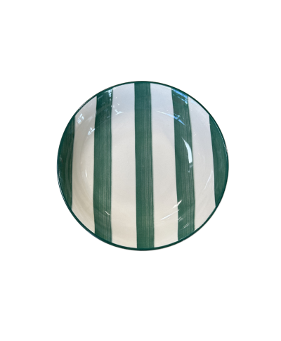 ASSIETTE PROFONDE RAYURE VERTE