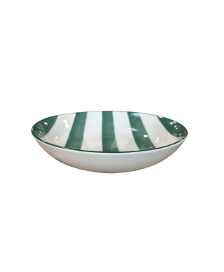 ASSIETTE PROFONDE RAYURE VERTE