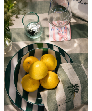 GRANDE ASSIETTE RAYURE VERTE