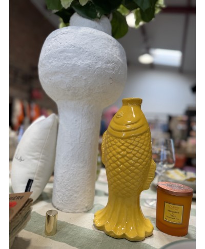 VASE POISSON JAUNE