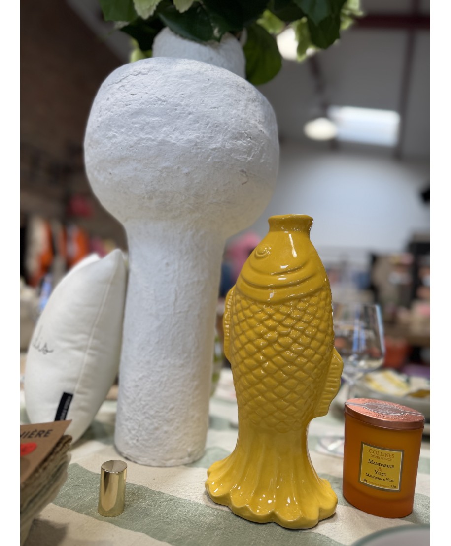 VASE POISSON JAUNE