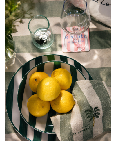 ASSIETTE PROFONDE RAYURE VERTE