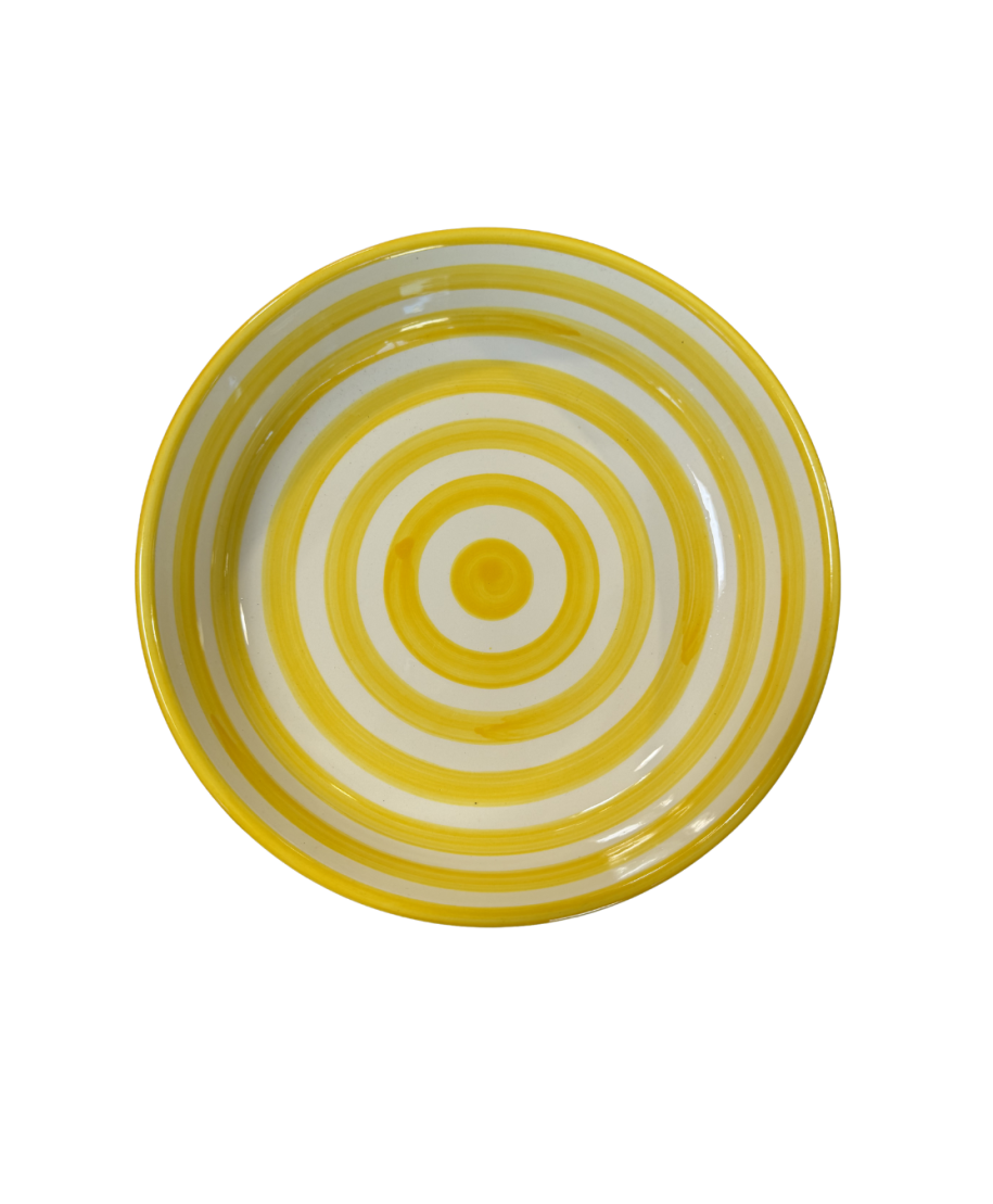 ASSIETTE RAYURE JAUNE