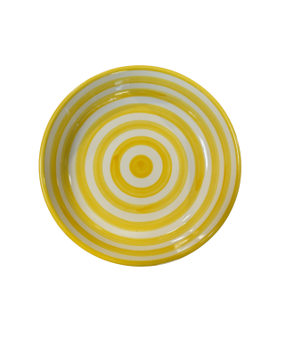 ASSIETTE RAYURE JAUNE