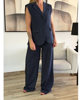 GILET BLAZER SANS MANCHES - SACHA