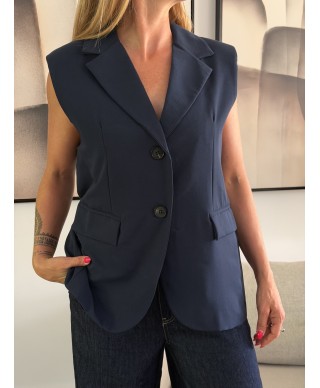 GILET BLAZER SANS MANCHES - SACHA