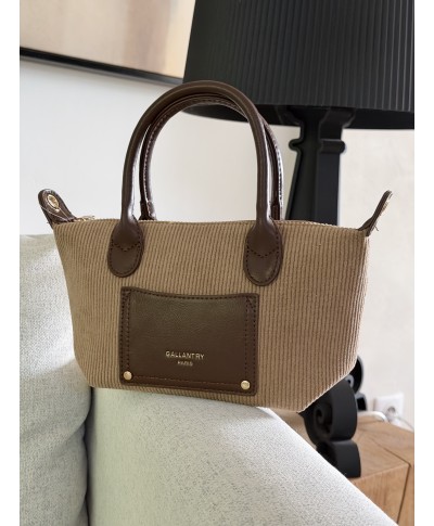SAC VELOUR BEIGE - LÉON