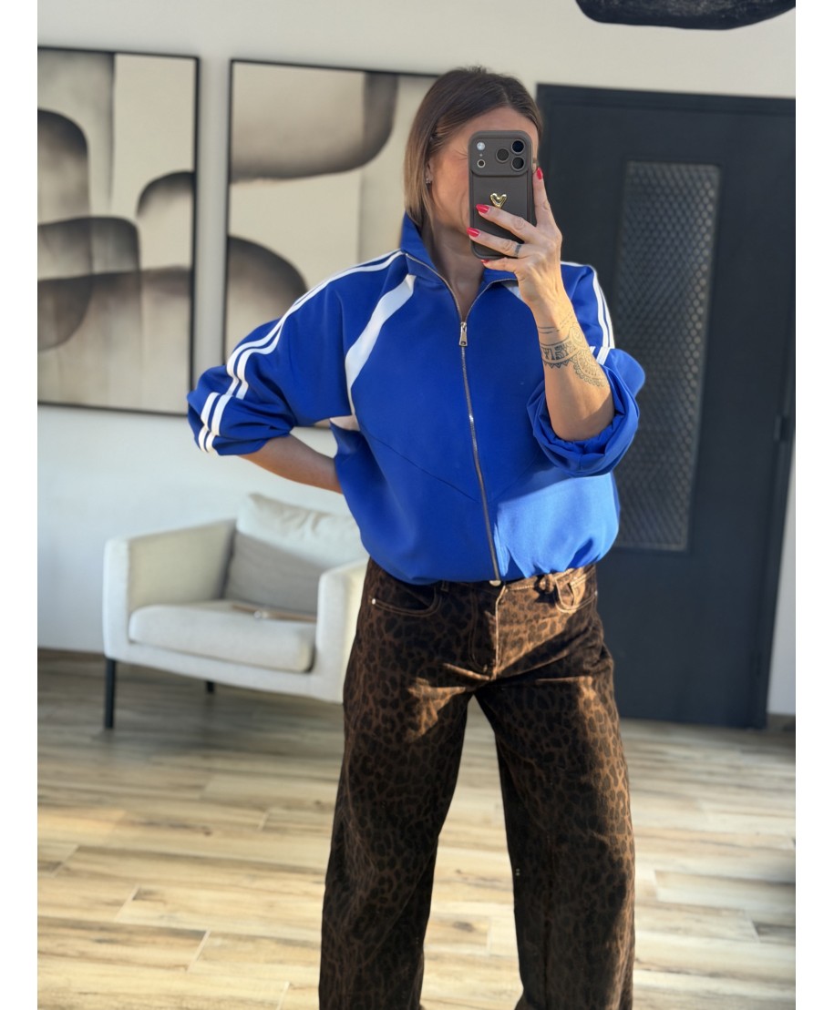 VESTE GILET BLEU - PAOLA