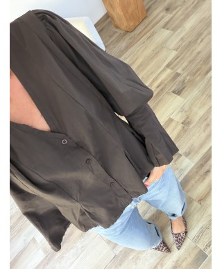 BLOUSE MARRON - INES