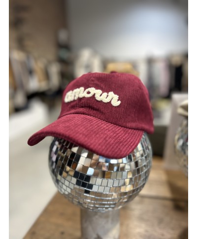 CASQUETTE VELOURS AMOUR