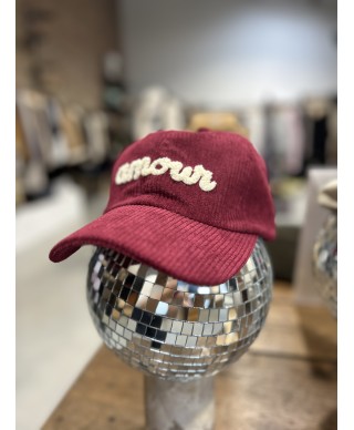 CASQUETTE VELOURS AMOUR