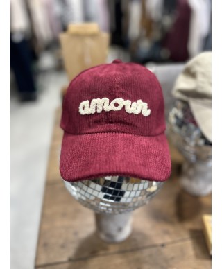 CASQUETTE VELOURS AMOUR