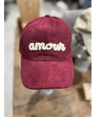 CASQUETTE VELOURS AMOUR