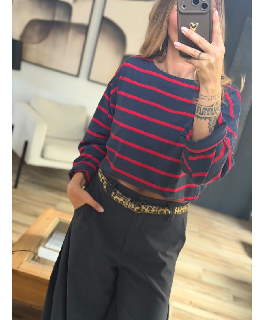 TEESHIRT MANCHE LONGUE MARINIÈRE - GARCIA