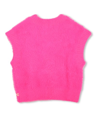 PULL SANS MANCHE ROSE FLUO