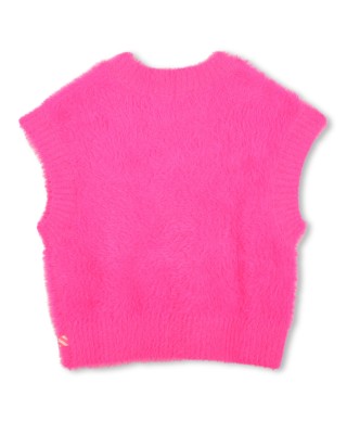 PULL SANS MANCHE ROSE FLUO