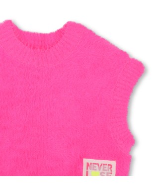 PULL SANS MANCHE ROSE FLUO