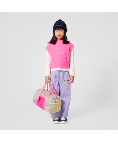 PULL SANS MANCHE ROSE FLUO