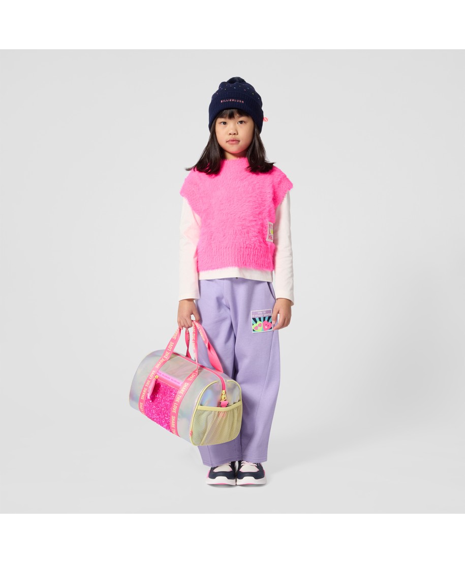 PULL SANS MANCHE ROSE FLUO